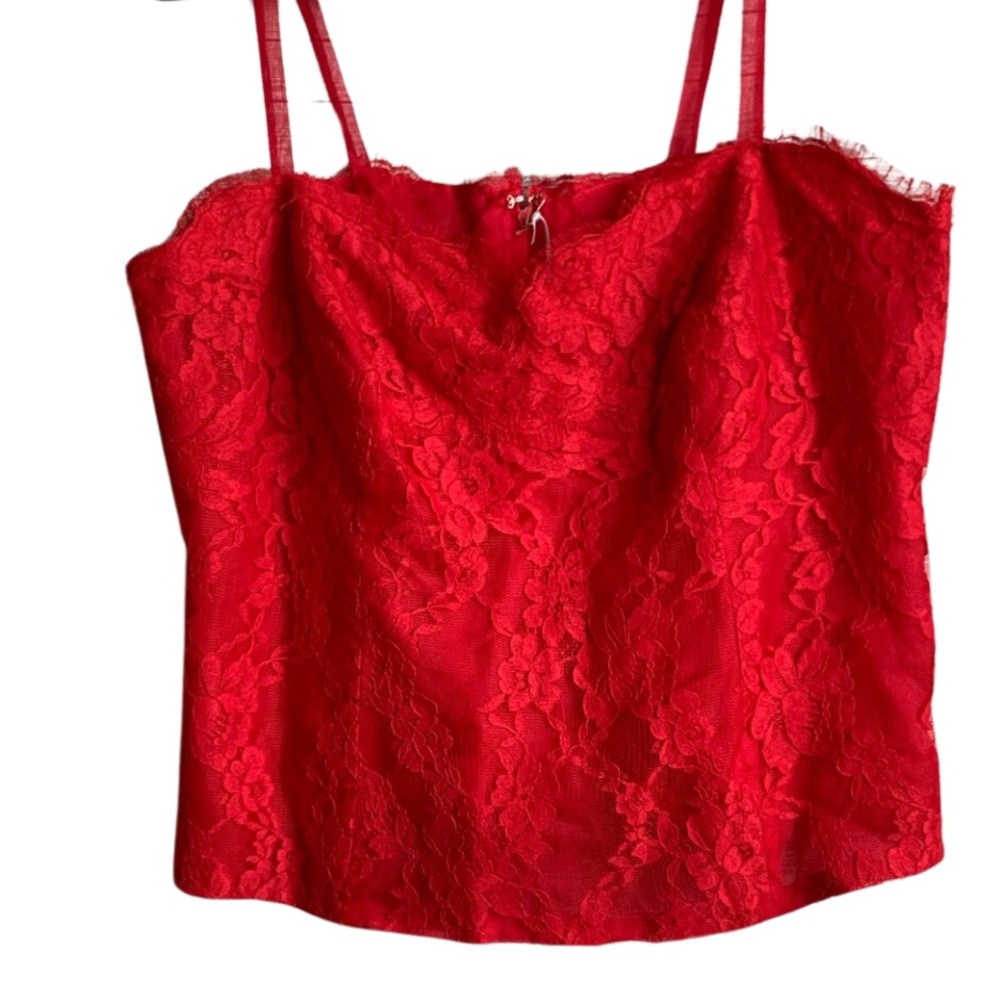 Red Lace Tank